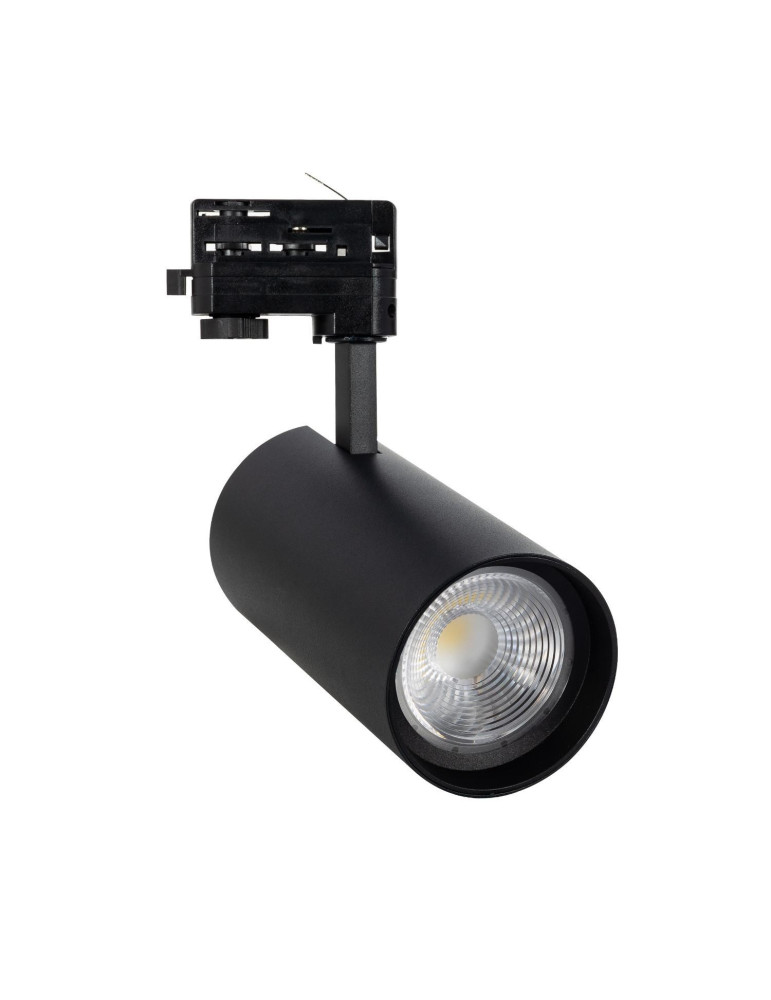 Spot LED sur Rail Triphasé 40W d'Angelo CCT PHILIPS Xitanium 15-36º Frost Noir