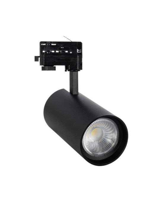 Spot LED sur Rail Triphasé 40W d'Angelo CCT PHILIPS Xitanium 15-36º Frost Noir