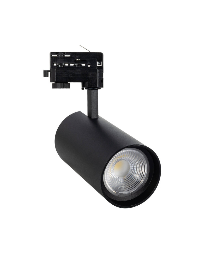 Spot LED sur Rail Triphasé 40W d'Angelo CCT PHILIPS Xitanium 15-36º Frost Noir