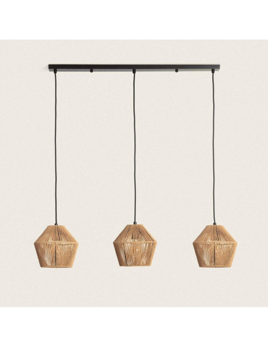 Suspension Papier Tressé Kirito 3 Spots Suspension Papier Tressé Kirito 3 Spots