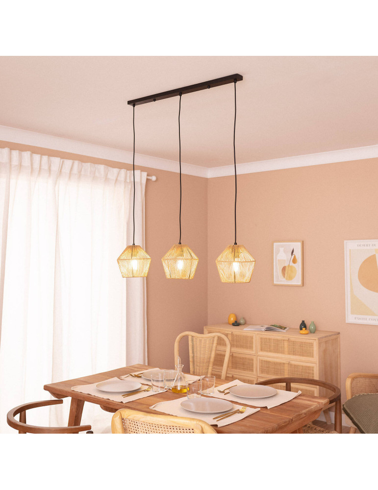 Suspension Papier Tressé Kirito 3 Spots