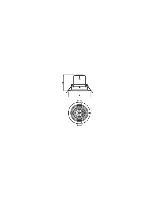 Spot Downlight LED PHILIPS 3 Intensités SceneSwitch Pomeron 5W Coupe Ø 70mm