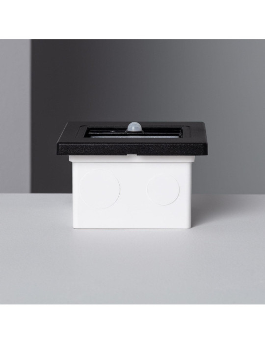 Balise Murale LED Encastrable Bark 1.5W Noire avec Capteur PIR