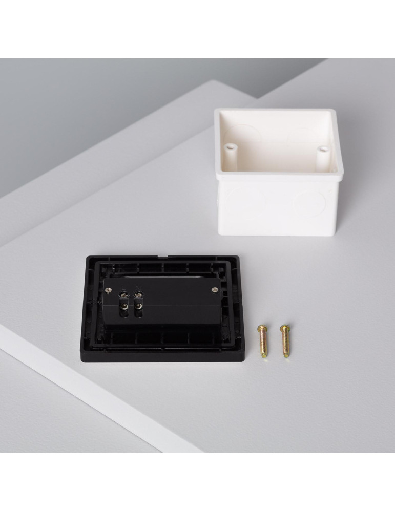 Balise Murale LED Encastrable Bark 1.5W Noire avec Capteur PIR