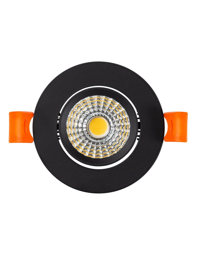 Spot Downlight LED 3W Rond COB CRI90 Coupe Ø 55 mm Noir