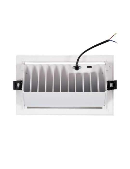 Downlight LED 38W Rectangulaire Orientable OSRAM 120 lm/W LIFUD Coupe 210x125 mm