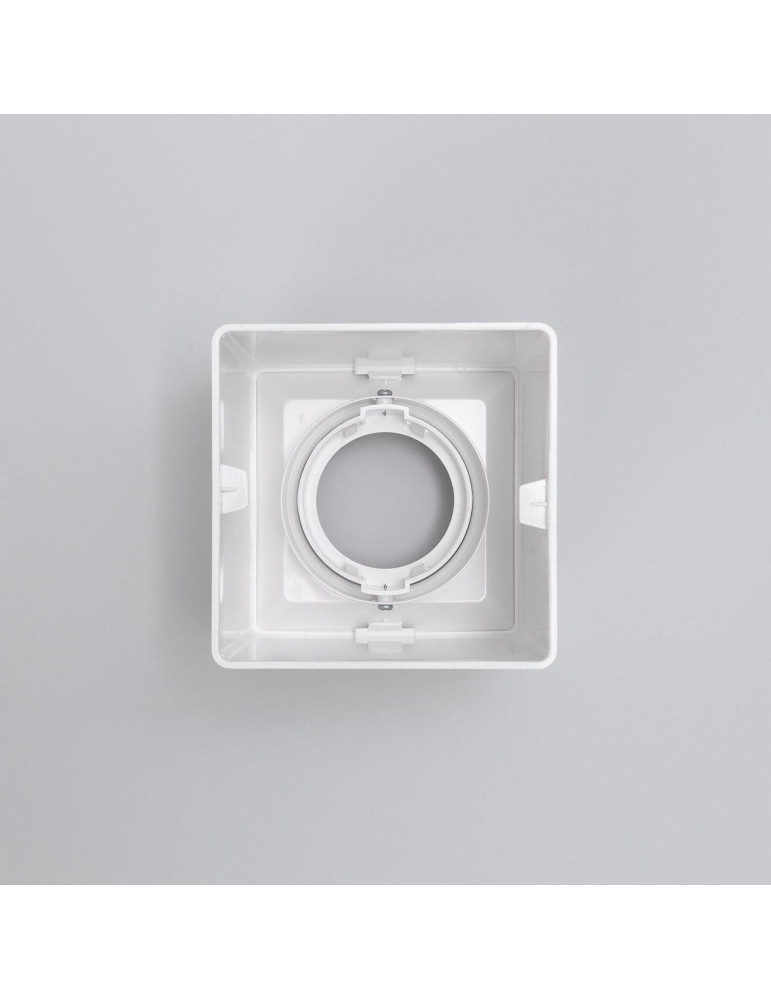 Plafonnier Space Carré Blanc avec Ampoule GU10