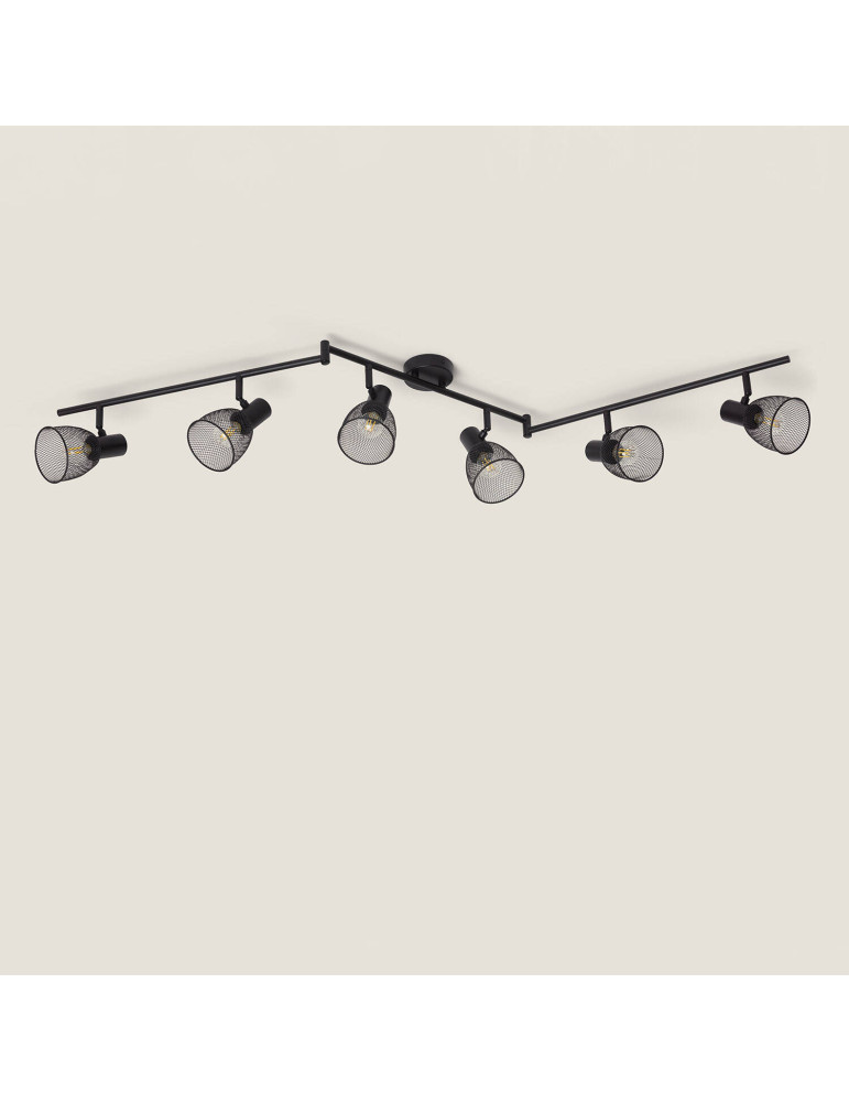 Plafonnier Orientable Aluminium Grid 6 Spots Plafonnier Orientable Aluminium Grid 6 Spots