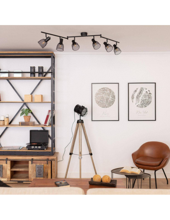 Plafonnier Orientable Aluminium Grid 6 Spots