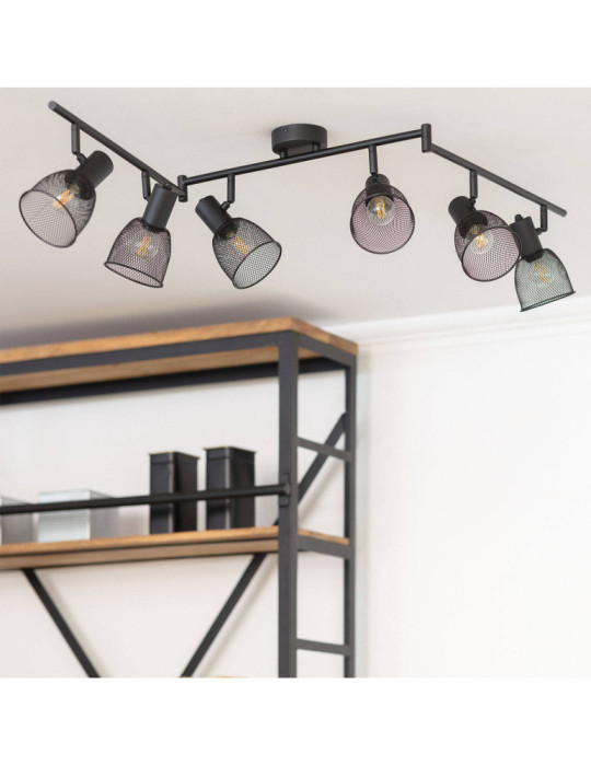 Plafonnier Orientable Aluminium Grid 6 Spots