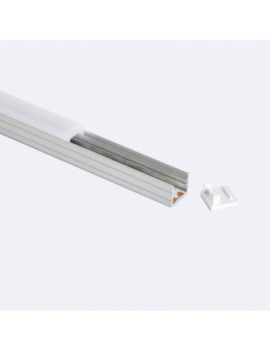 Profilé Aluminium en Saillie 2m pour Ruban LED jusqu'à 8 mm