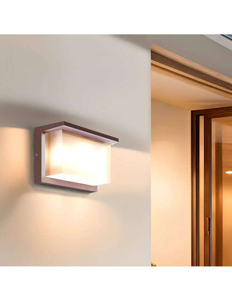 Applique murale extérieur LED à double diffuseur sélectionnable Valorian 12 W en aluminium CCT