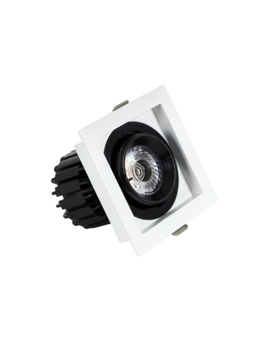 Spot LED Downlight COB Carré Orientable 360º Expert Color No Flicker CRI90 7W Coupe 82x82mm