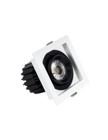 Spot LED Downlight COB Carré Orientable 360º Expert Color No Flicker CRI90 7W Coupe 82x82mm