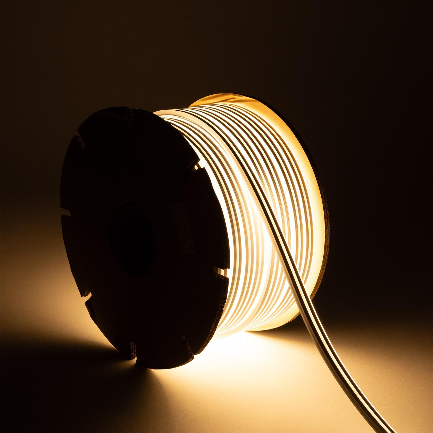 Bobine Gaine Néon LED 48V DC NFLEX6 50 Mètres IP65 Coupe tous les 5cm Blanc chaud