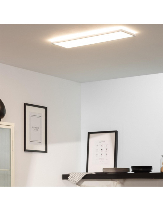 Plafonnier LED Rectangulaire Variation par Paliers 3 Niveaux SwitchDimm 24W Double Face 580x200mm