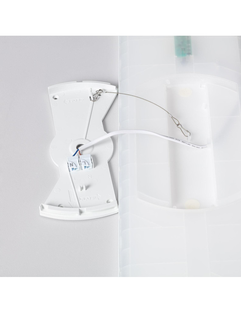 Plafonnier LED Rectangulaire Variation par Paliers 3 Niveaux SwitchDimm 24W Double Face 580x200mm