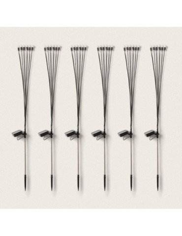 Pack de 6 Piquets LED Solaires Extérieur LightningBug