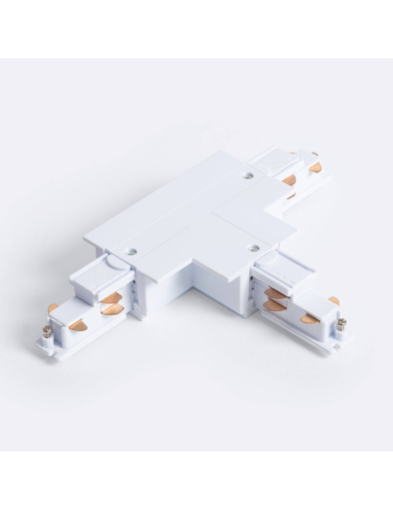 Connecteur 'Left Side' Type T pour Rail Triphasé DALI Track Encastré Aluminium
