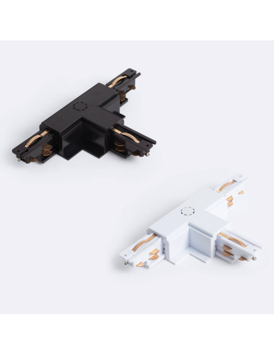 Connecteur 'Left Side' Type T pour Rail Triphasé DALI Track Encastré Aluminium