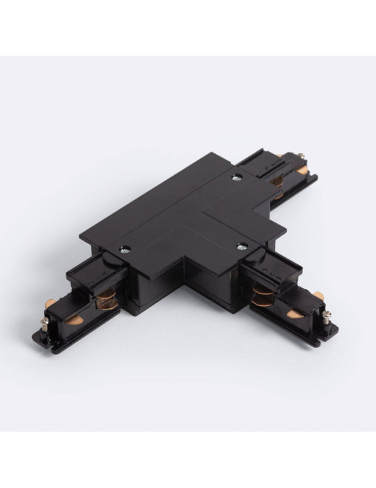 Connecteur 'Left Side' Type T pour Rail Triphasé DALI Track Encastré Aluminium