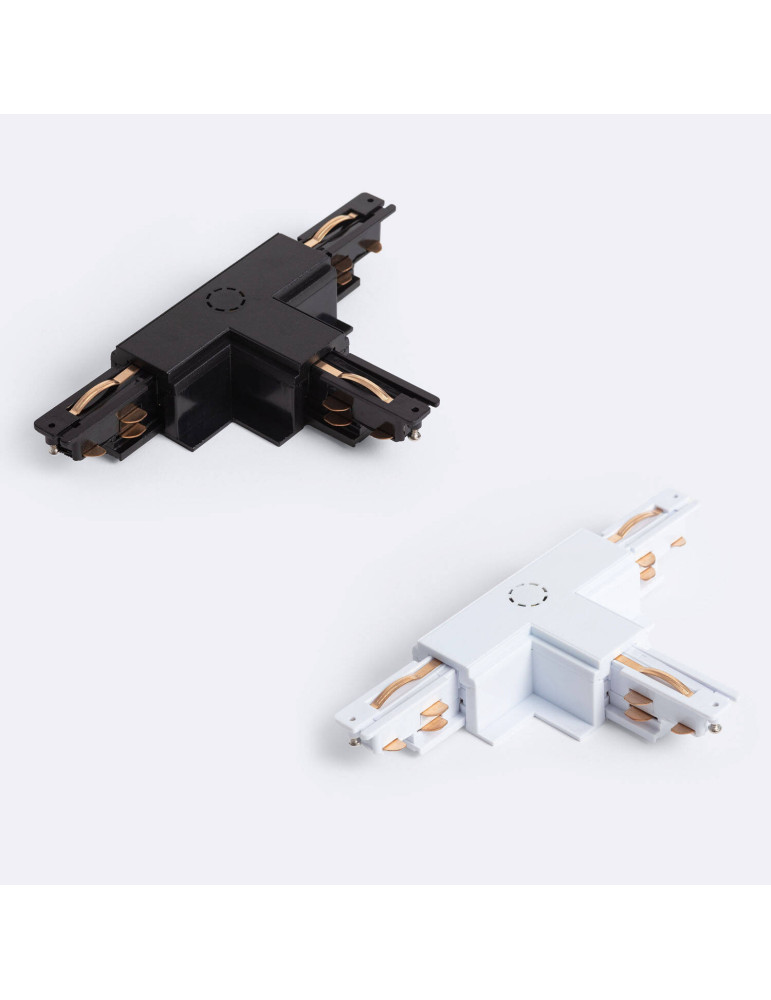 Connecteur 'Left Side' Type T pour Rail Triphasé DALI Track Encastré Aluminium