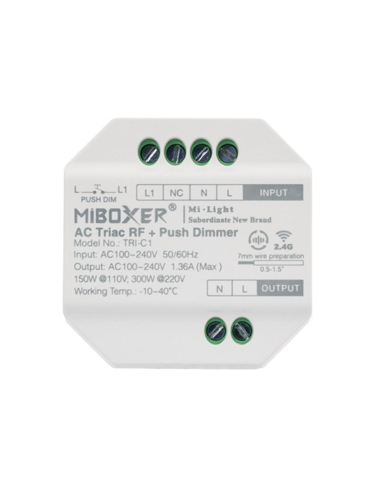 Variateur LED TRIAC + Télécommande RF Monochrome MiBoxer