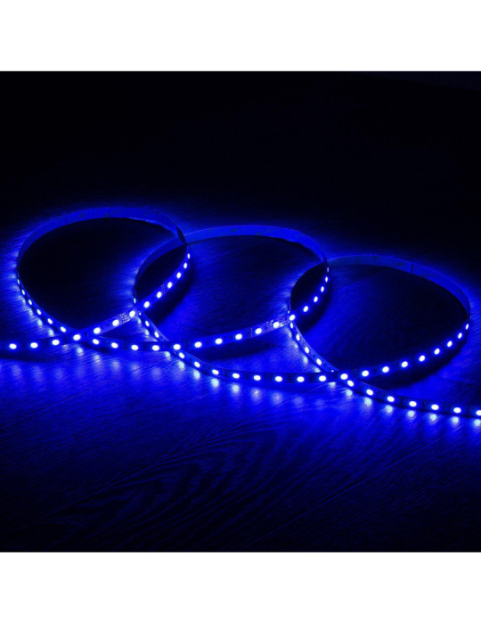 Ruban LED RGB 12V DC SMD5050 60LED/m 5m IP20 Largeur 10mm Coupe 5cm