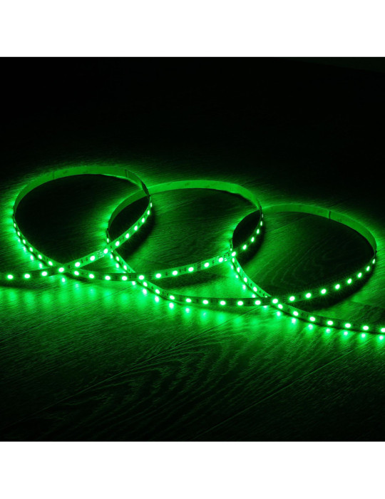 Ruban LED RGB 12V DC SMD5050 60LED/m 5m IP20 Largeur 10mm Coupe 5cm