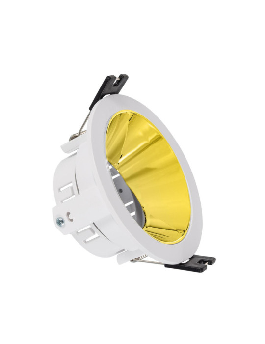 Collerette Downlight Conique Reflect pour Ampoule LED GU10/ GU5.3 Coupe Ø 75mm Collerette Downlight Conique Reflect pour Ampoule LED GU10/ GU5.3 Coupe Ø 75mm