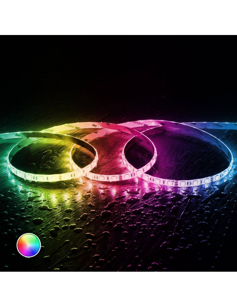 Ruban LED 12V DC RGB SMD Silicone FLEX 60LED/m 5m IP68 Largeur 12mm Coupe tous les 5cm