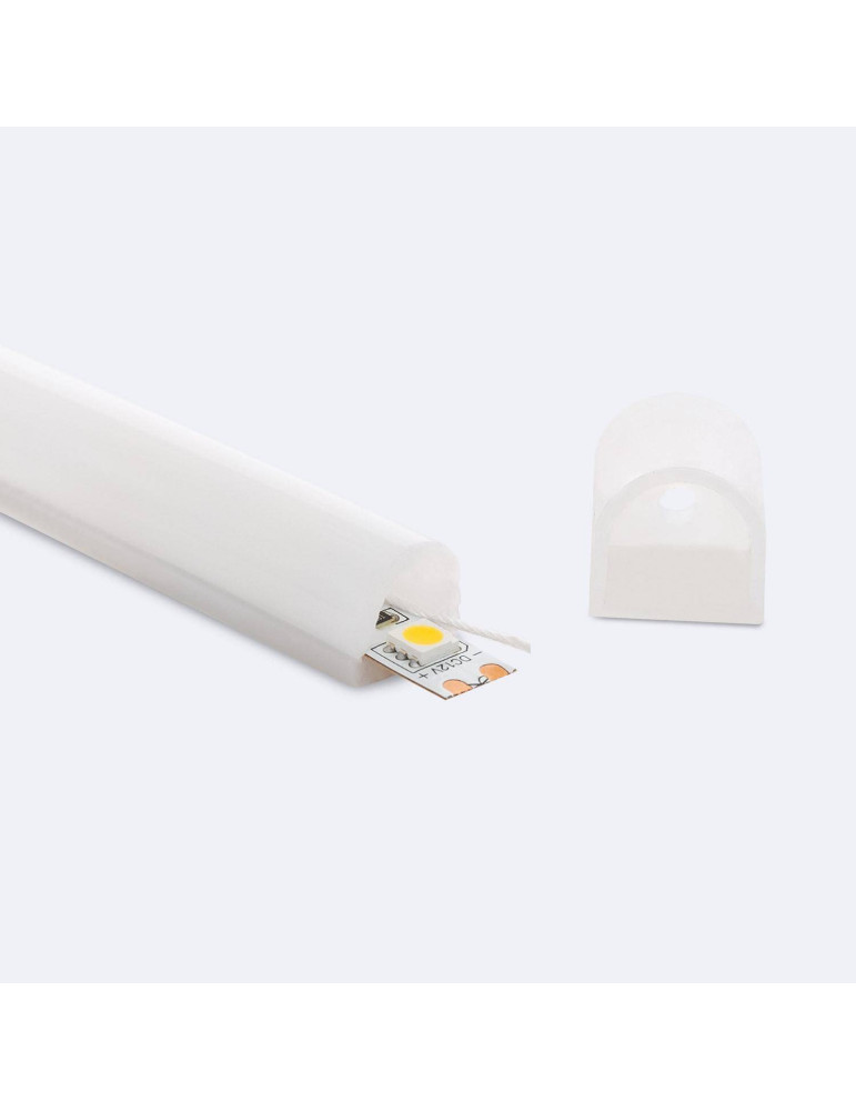 Tube Silicone Semi-Circulaire LED Flex Encastré pour Ruban jusqu'à 11 mm BL1513