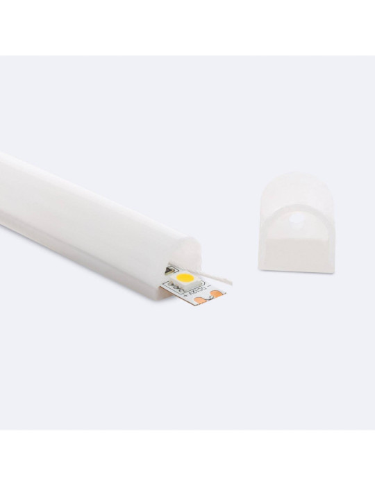 Tube Silicone Semi-Circulaire LED Flex Encastré pour Ruban jusqu'à 11 mm BL1513