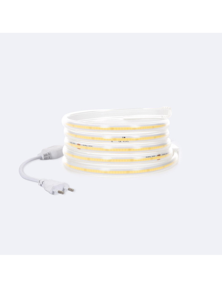 Ruban LED 220V COB 320 LED/m Blanc Froid IP65 CRI90 Largeur 12mm Coupe tous les 50cm