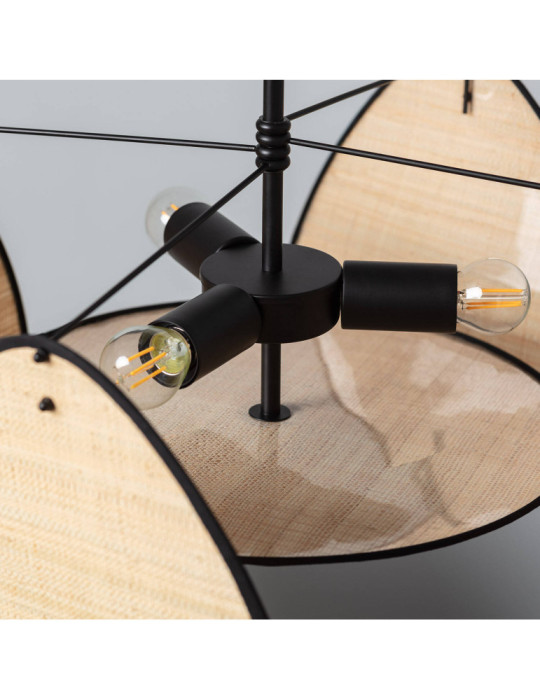 Suspension Métal et Raphia Hades