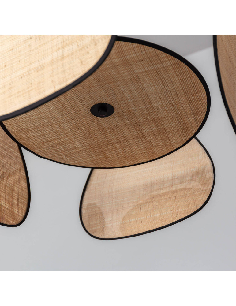 Suspension Métal et Raphia Hades