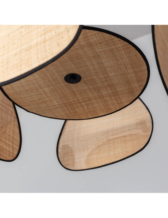 Suspension Métal et Raphia Hades