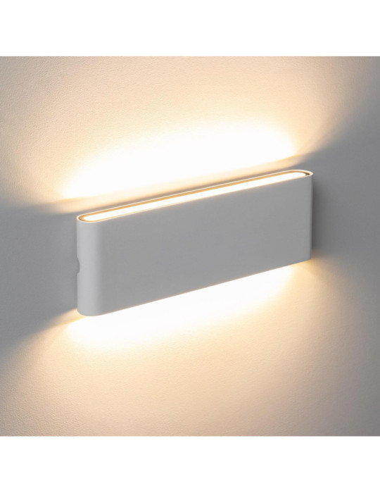 Applique Murale Extérieure LED 20W Aluminium Rectangulaire Éclairage Double Face Blanche