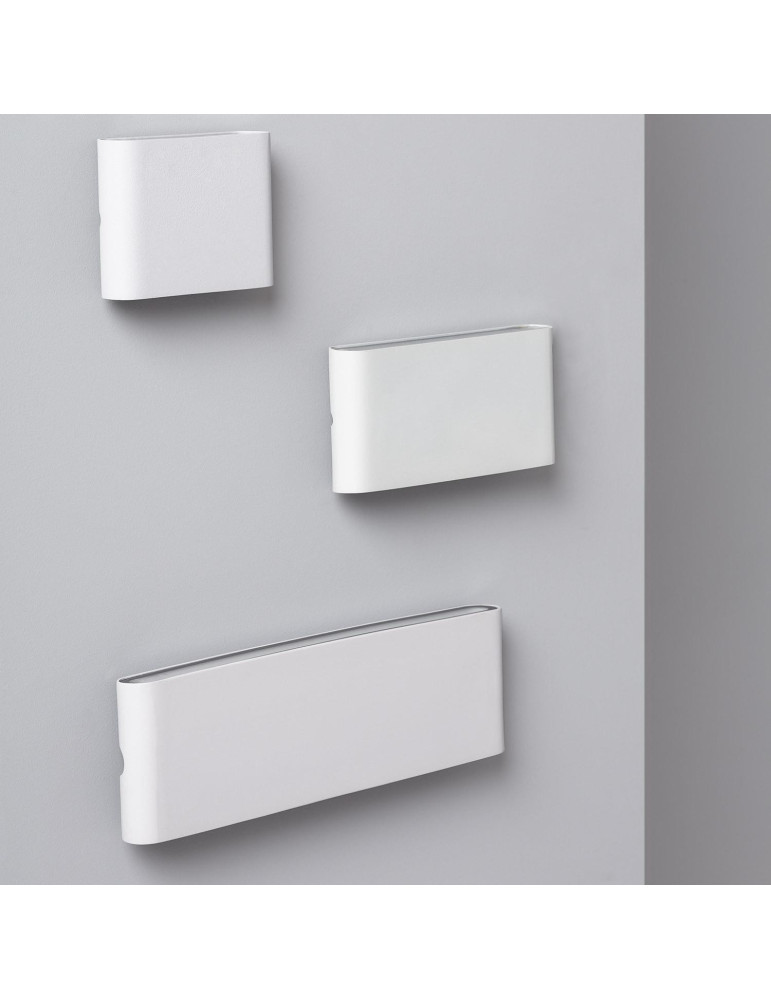 Applique Murale Extérieure LED 20W Aluminium Rectangulaire Éclairage Double Face Blanche