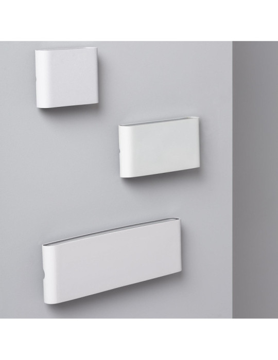 Applique Murale Extérieure LED 20W Aluminium Rectangulaire Éclairage Double Face Blanche