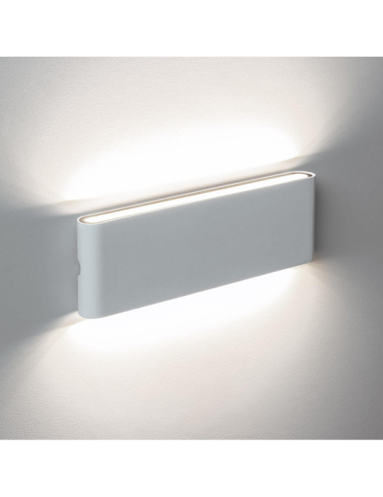 Applique Murale Extérieure LED 20W Aluminium Rectangulaire Éclairage Double Face Blanche