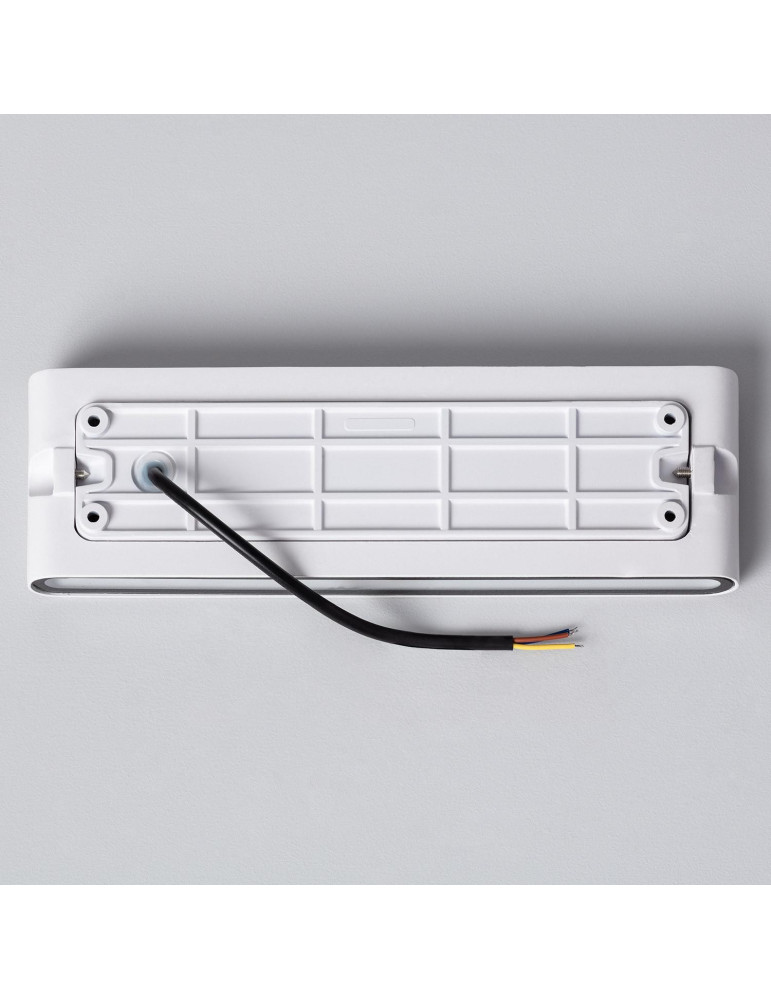 Applique Murale Extérieure LED 20W Aluminium Rectangulaire Éclairage Double Face Blanche