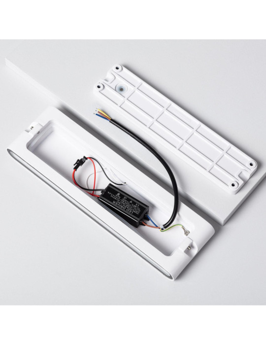 Applique Murale Extérieure LED 20W Aluminium Rectangulaire Éclairage Double Face Blanche