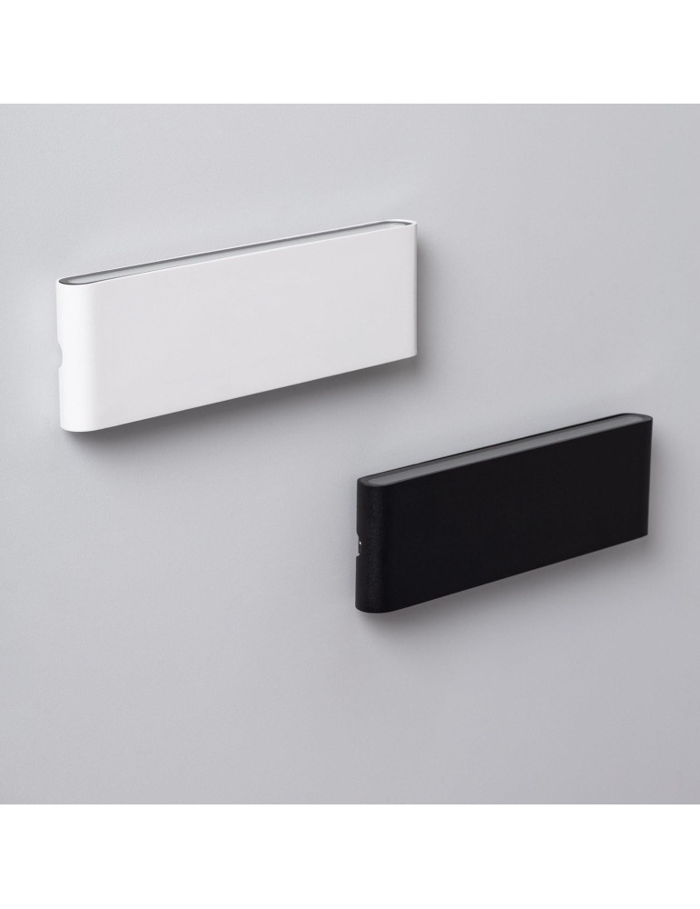 Applique Murale Extérieure LED 20W Aluminium Rectangulaire Éclairage Double Face Blanche