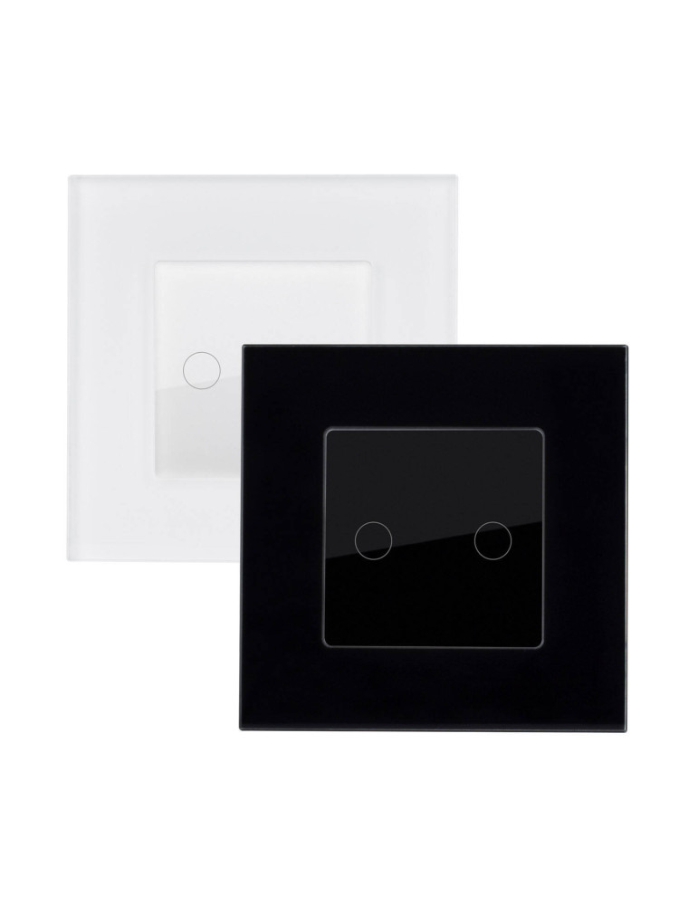 Va-et-Vient Tactile Double avec Plaque Crystal Modern