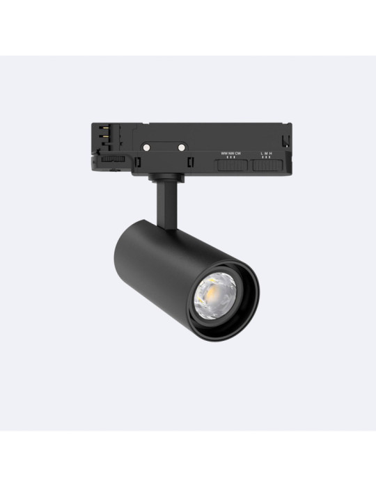Spot LED sur Rail Triphasé 20W Fasano Dimmable CCT Noir