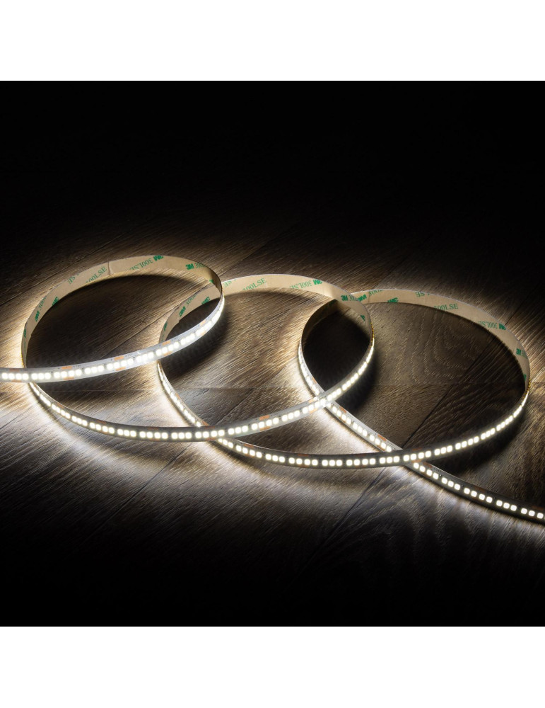Ruban LED 24V DC SMD2835 238LED/m 5m IP20 High Lumen 4000 lm/m Largeur 10mm Coupe 3cm