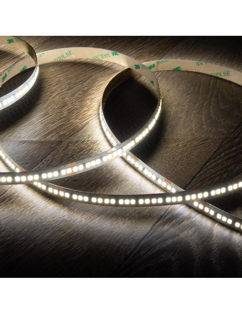 Ruban LED 24V DC SMD2835 238LED/m 5m IP20 High Lumen 4000 lm/m Largeur 10mm Coupe 3cm