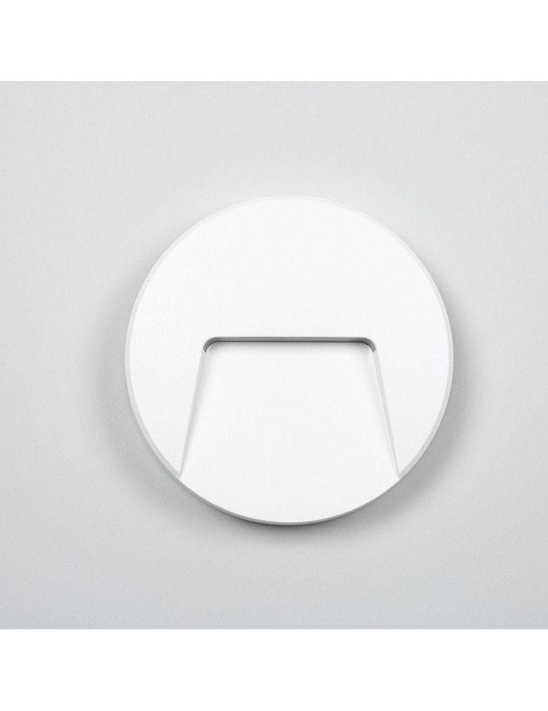 Balise LED Extérieure 3W En Saillie au Mur Ronde Nilsa Blanche