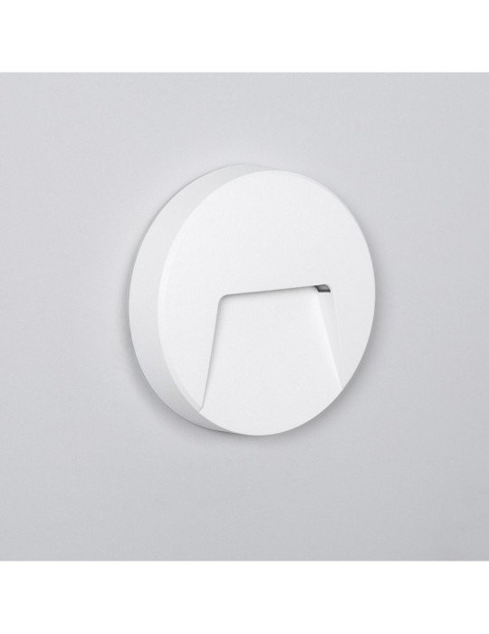 Balise LED Extérieure 3W En Saillie au Mur Ronde Nilsa Blanche